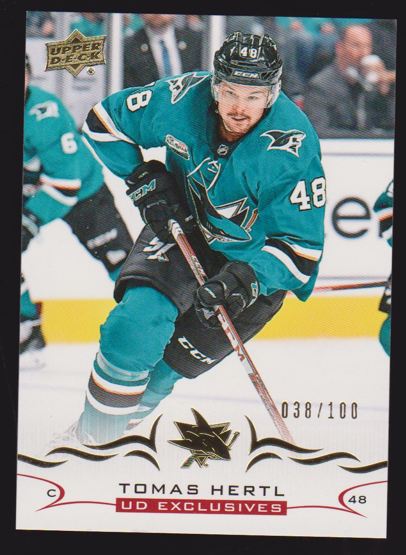 (image for) 2018-19 Upper Deck Exclusives #402 Tomas Hertl 38/100